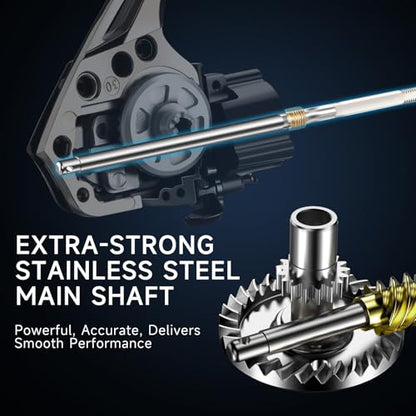 HAUT TON LT Metal Spinning Fishing Reel, Freshwater and Saltwater Fishing Reels, 5+1 Stainless Steel BB, 39.5Lbs Max Drag, CNC Aluminum Handle 3000/4000/5000/6000 for Casting Reel - size: 6000