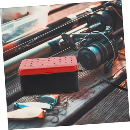BESTonZON 2pcs Insulated Fishing Bait Cooler Red Worm Box Breathable Leakproof Design for Freshwater Saltwater Fishing