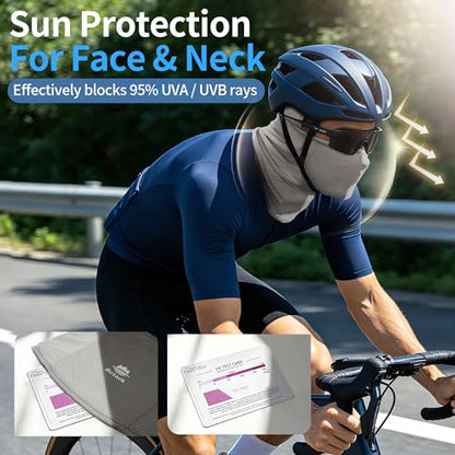 Balaclava Ski Mask, Sun UV Protection Breathable Full Head Face Mask for Men Women Skiing Cycling - color: Grey