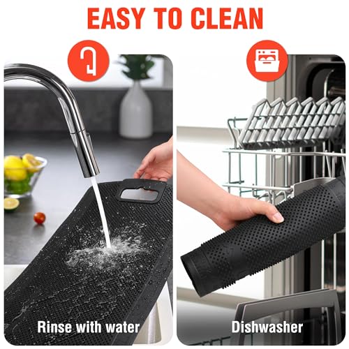 FLISSA Nonslip Fish Fillet Mat with Measuring Scale, 24"*13", Durable & Portable Fish Cleaning Mat for Easy Filleting, Large Fish Mat for Fish Cleaning and Cutting Board
