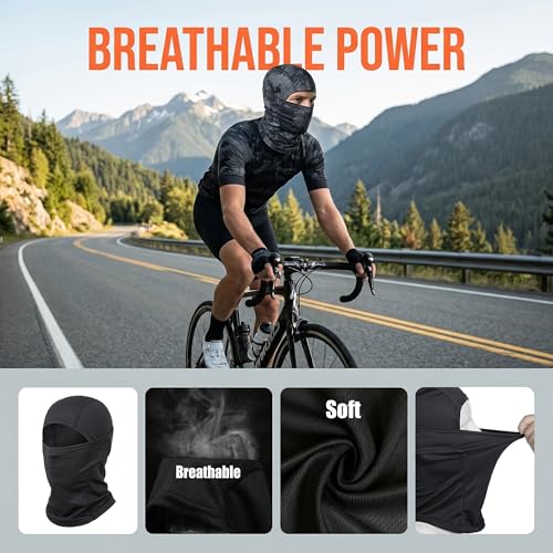 1 Pcs Unisex Summer Sun Protection Balaclava Breathable Elastic Full Face Mask for Cycling Running Hiking Fishing - color: Spot Yellow
