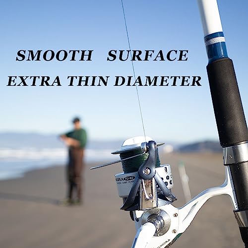 Braided Fishing Line, Strong Power, Great Abrasion Resistance, Thin Diameter, No Stretch, Low Memory and High Sensitivity(164/328/547/1093Yds) 10/15/20/30/40/50/60/70/80/100LB,4/8 Strands - color: Dark Green, size: 40LB-0.28mm-547YDS(500M)-4 Strands