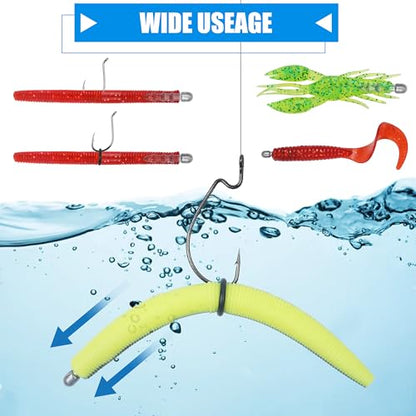 50pcs Fishing Nail Weights Kit Insert Sinkers Wacky Worm Weights for Bass Fishing Soft Plastic Lures Nail Sinkers Wacky Rig Neko Rig Insert Pencil Sinker Weight Kit 4 Sizes