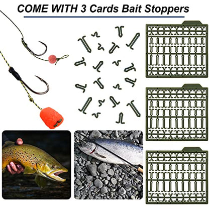 Carp Fishing Equipment Hair Rigs Kit, Carp Rigs Boilie Stop Stringer Needle | Carp Bait Boilies Stoppers, Rigging Needle Tool, Carp Fishing Gear