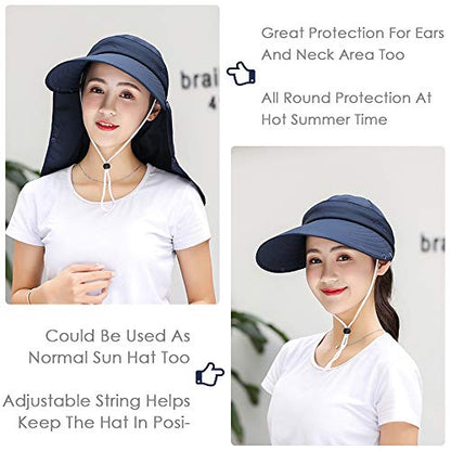 Wide Brim Sun Hat – Multifunctional UPF 50 Protection Bucket Fishing Hat Cap - color: Pink, size: One Size