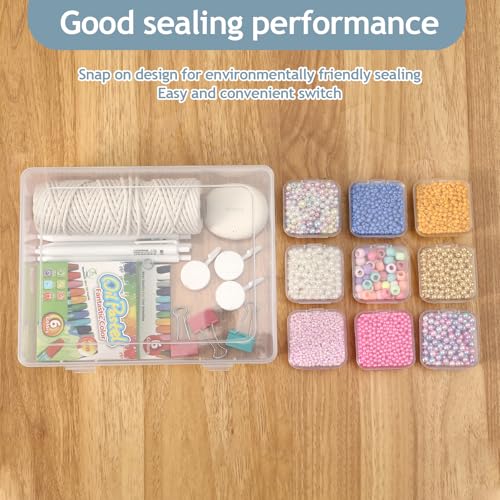 Bead Organizer Box, 30pcs Small Clear Plastic Storage Containers, Craft Storage Box Features Hinged Lid and Labels, Mini Boxes for Bracelets, Jewelry, Diamonds, Clay Beads, Screws, Seeds, Small Parts - style: 30 grids5.5