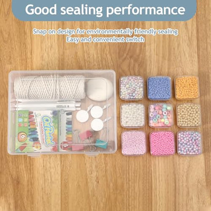 Bead Organizer Box, 30pcs Small Clear Plastic Storage Containers, Craft Storage Box Features Hinged Lid and Labels, Mini Boxes for Bracelets, Jewelry, Diamonds, Clay Beads, Screws, Seeds, Small Parts - style: 30 grids5.5