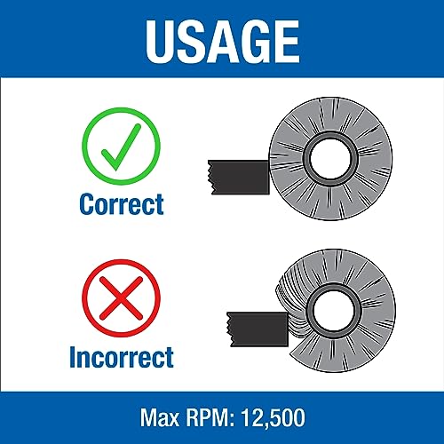 Mercer Industries 186040-6" x 3/16" x 5/8"-11 Stringer Bead Wire Wheel, .020 Stainless Steel Wire - color: Stainless Steel, size: 6" x 3/16" x 5/8"-11, style: Stringer Bead Wire Wheel