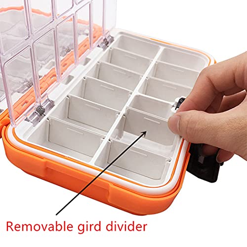 Toasis Fishing Tackle Accessory Box Small Fishing Hooks Weights Sinkers Swivel Storage Container (Black) - color: Black