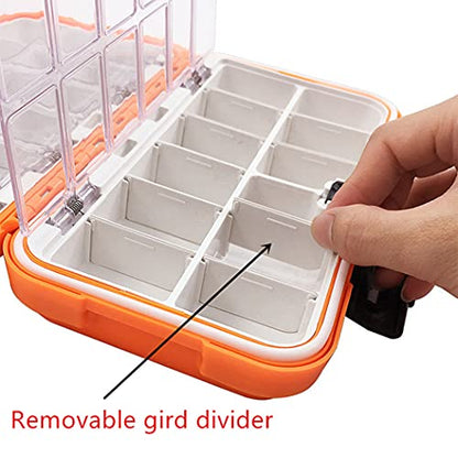 Toasis Fishing Tackle Accessory Box Small Fishing Hooks Weights Sinkers Swivel Storage Container (Black) - color: Black