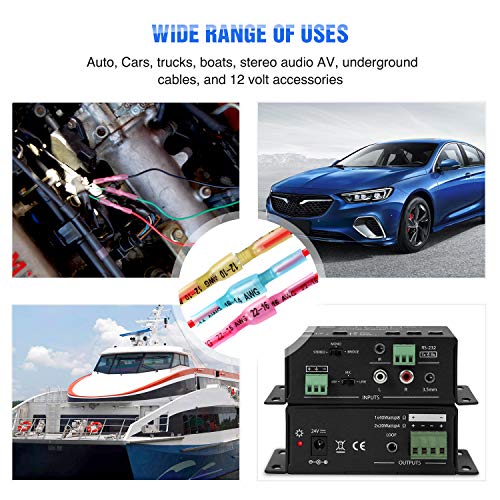Nilight - 50027R 250 PCS Heat Shrink Spade Connectors Quick Disconnect Wire Connectors Electrical Spade Terminals Heat Shrink Fully Insulated Male and Female Wire Spade Connectors,2 Years Warranty - color: 250Pcs Heat Shrink Spade Terminals
