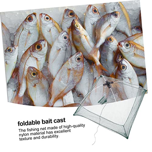4Pcs Automatic Folding Fishing Net Portable Fishing Landing Net Foldable Mesh Trap for Crayfish Crab Minnow Freshwater and Saltwater
