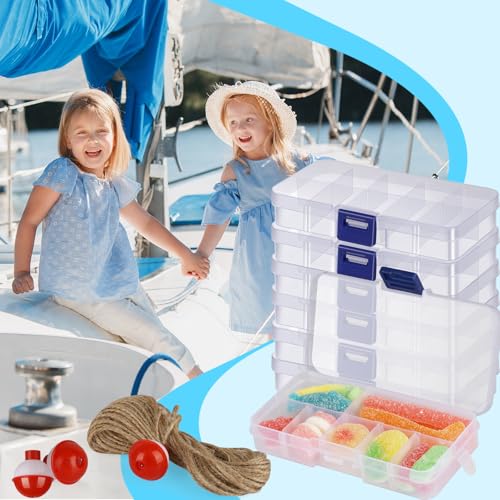 30 Pcs Fishing Candy Tackle Boxes Party Favors Small Tackle Box with Fishing Bobber for Fishing Theme Decorations (30)