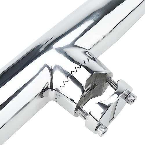 NovelBee 4pcs Stainless Tournament Style Clamp on Fishing Rod Holders,Rail Mount Fishing Rod Pole Holder for Marine Boat Yacht