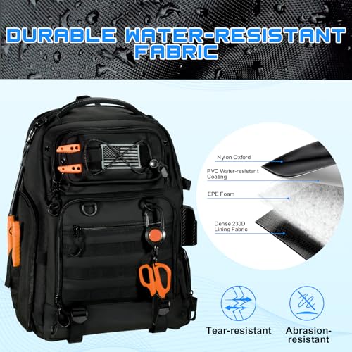 50L Fishing Tackle Backpack with Removable Lure Wraps,2 Rod Holders Storage Fishing Gear and Equipment - color: B: 50L Backpack