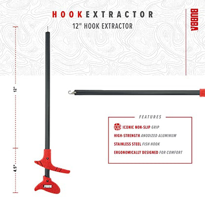 BUBBA Hook Extractor with Non-Slip Grip T-Handle with Marine Grade Stainless Steel Hook Extractor for Fishing and Angling - size: 12 inch