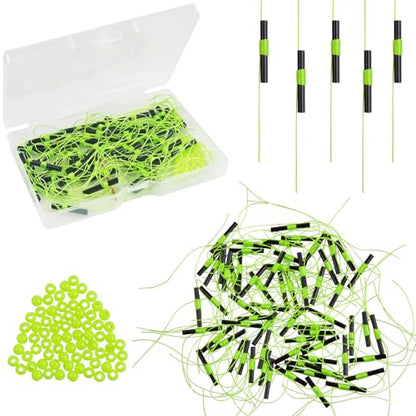 Fishing Bobber Stops, Slip Bobber Stoppers for Fishing Line | Float Bobber Stop String Knots with Beads - style: 100pcs