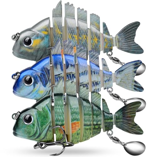 Crankbait Fishing Lure Pike Muskie Lures Lifelike Multi Jointed Swimbait Segement Hard Minnow Bait Treble Hook - color: HS078JKL-3pcs/set