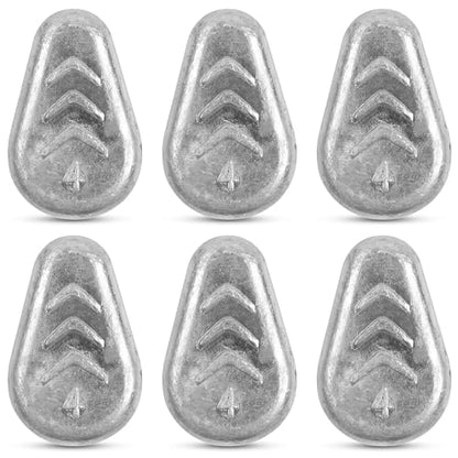 No Roll Sinker Fishing Weights, Flat Inline Catfish Sinkers Weights No Snag Slip Sinkers Saltwater Surf Fishing Weights Gear Tackle for Catfishing Rig - style: 4oz-6pcs