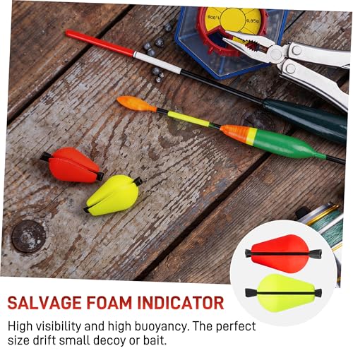 30PCS Trout Floats Foam Teardrop Strike Slotted Fishing Bobbers Bright Floats Fly Fishing Strike Indicators for Trout Crappie, Walleye, Panfish Offshore Saltwater Freshwater - color: 30 Pieces