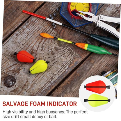 30PCS Trout Floats Foam Teardrop Strike Slotted Fishing Bobbers Bright Floats Fly Fishing Strike Indicators for Trout Crappie, Walleye, Panfish Offshore Saltwater Freshwater - color: 30 Pieces