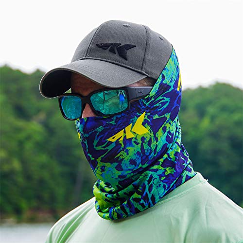 KastKing Sol Armis Neck Gaiter - UPF 50 Face Mask - UV Sun Protection Mask for Men & Women, Fishing, Hiking - color: J: Blue Tang (Size: 19"x9.5")