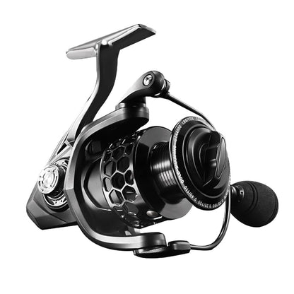 GTA Spinning Fishing Reel 5+1 Stainless BB Saltwater 2000/3000/4000 Series Fishing Spool Ultralight 17.6 lbs Aluminum Crappie or Catfish Reel De Pesca