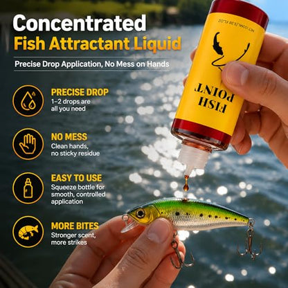 Concentrated Fish Attractant Liquid, 100ml Red Worm Liquid Spray - Powerful Bait Attractant Scent Bait Fish Attractant Liquid for Trout, Panfish and More, Enhances Scent & Improves Biteresponse (1PCS)