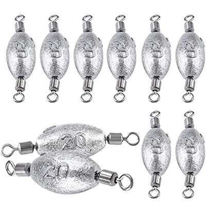 Hitefu Fish Weight Sinkers, Inline Weights Lead Fishing Weights Trolling Sinkers, Egg Sinkers for Bottom Fishing (3/8, 1/2, 3/4oz) - size: 3/4oz