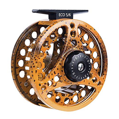 M MAXIMUMCATCH Maxcatch ECO Large Arbor Fly Fishing Reel (3/4wt 5/6wt 7/8wt) and Pre-Loaded Fly Reel with Line Combo - color: Brown Trout (Without Line), size: 3/4 weight
