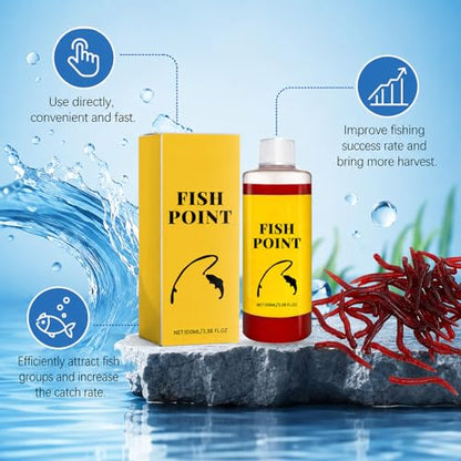 2026 Upgraded Concentrated Fish Attractant Liquid, 100ml Powerful Fish Point Liquid Bait for Trout, Panfish and More, Enhances Scent & Improves Biteresponse - color: 5PCS
