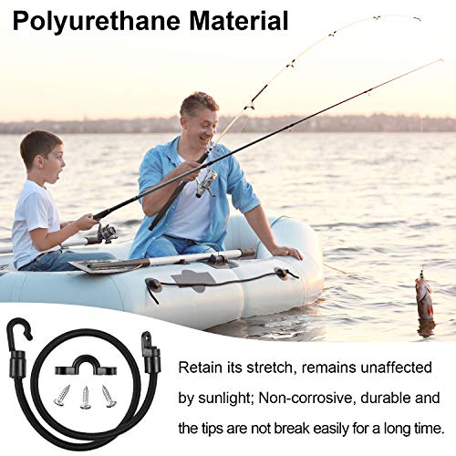 4 Pieces Rod Strap Holder Deck Mount Connector Mount Rod Strap Hold Down for Boat Kayak Boat Fishing(18 Inch) - size: 18 Inch