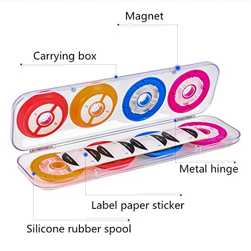 Toasis Fishing Snell Rig Holder Silicon Rubber Leader Line Spool Pack of 8pcs with Tackle Box