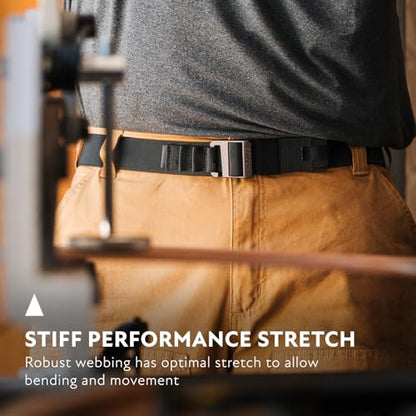 Arcade Belts Hardware Alu Utility Belt - Low-Profile Aluminum Buckle, Heavy Duty Work Belt, Stretch Webbing, Anti-Slip - color: Charcoal, size: Regular | M/L – Fits up to 40”
