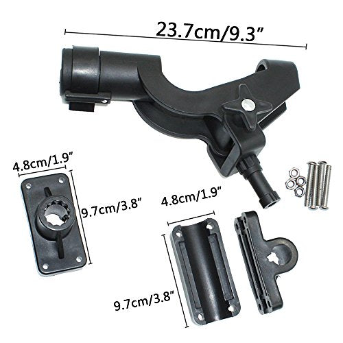 Fishing Rod Holder Boat Rod Holder Large Clamp Opening 360 Degree Adjustable Fishing Rod Racks Fishing Pole Holder for Kayak Boat Dock