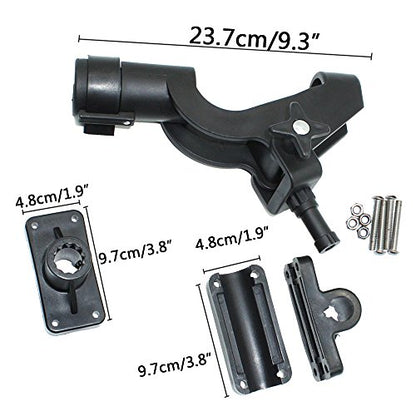 Fishing Rod Holder Boat Rod Holder Large Clamp Opening 360 Degree Adjustable Fishing Rod Racks Fishing Pole Holder for Kayak Boat Dock