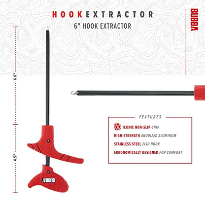 BUBBA Hook Extractor with Non-Slip Grip T-Handle with Marine Grade Stainless Steel Hook Extractor for Fishing and Angling - size: 6 inch