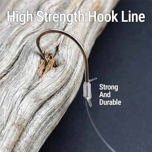 Pre Tied Fishing Hooks with Line Snelled Small Fish Hook Leader Nylon Line Bulk Pack Freshwater Trout Crappie Bluegill Panfish Bait Rig Hand Tied High Carbon Steel Ready to Use Size 16 24 - color: #20, 30Pcs