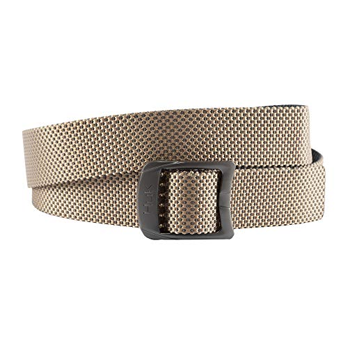 Huk Fishing Nylon Webbing Belt, Adjustable Sizing, Casual, Lifestyle, Quick Dry, 44" Max Length - color: Khaki