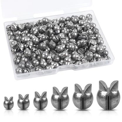 100Pcs Split Shot Fishing Weights Sinkers - Removable Round Lead Drop Shot Weights Small Fishing Line Weights for Freshwater Saltwater Bass Fishing - style: 100pcs-0.8g