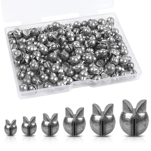 100Pcs Split Shot Fishing Weights Sinkers - Removable Round Lead Drop Shot Weights Small Fishing Line Weights for Freshwater Saltwater Bass Fishing - style: 100pcs-0.8g