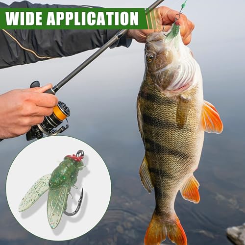 Bionic Fly Fishing Bait, 18/36pcs Fly Fishing Flies Lures Kit Trout Jigs Swimbait Dry Flies Trout Panfish Lures Freshwater Saltwater Flies Fly Fishing Hook Artificial Soft Bait - style: Green-36pcs