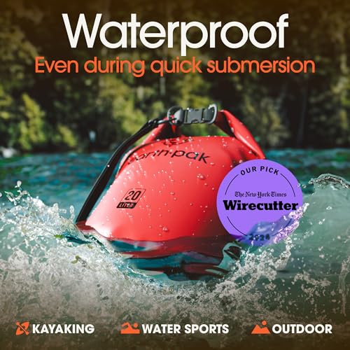 Earth Pak Waterproof Dry Bag - Roll Top Waterproof Backpack Sack Keeps Gear Dry for Kayak with Waterproof Phone Case - color: Red, size: 5L