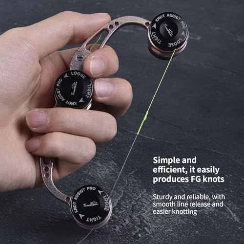 FG Knot Assist Tool，Knot Assist GT Knotter Leader Connection Knot Assist 2.0 for FG Knot Braided Line to Leader Connection Fishing Knot Tying Tool for Braid to Monofilament Leade - color: Rose Gold
