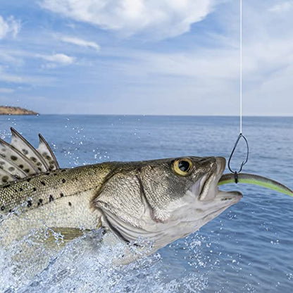Sumind Weedless Wacky Rig Hooks Bass Carbon Steel Fishing Hooks for Wacky Rigging Worm Lure Baits - size: 1/0