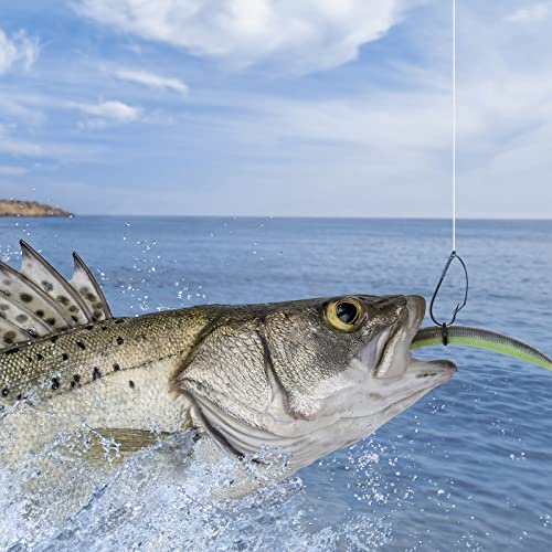 Sumind Weedless Wacky Rig Hooks Bass Carbon Steel Fishing Hooks for Wacky Rigging Worm Lure Baits - size: 2/0