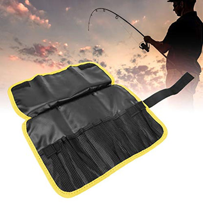 Fishing Tackle Bags,Soft Side Fishing Tackle Box Storage Bag,Compact Fishing Tackle Bag,Fishing Tackle Storage Bag Portable Lure Tool Fishing Gear Accessories Protective Bag(Yellow)