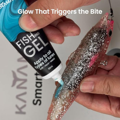 KANAMA Fishing Gel - Attractant Gel Fish Attractant UV-Enhanced Visibility, 30 ml Tube, Sight and Scent Activate The Bite, Freshwater & Saltwater