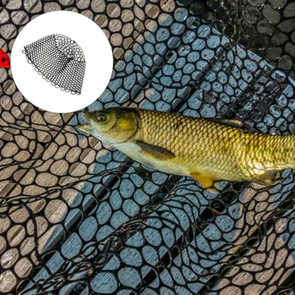 Fishing Landing Net Light Weight Folding Silicone Fishing Net Replacement Meshes Outdoor Tool Accessories - color: 3525