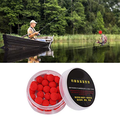 30Pcs Floating Foam Pop Up Fishing Bait Pellets – Ultra Light, High Buoyancy Soft Lures for Carp, Bright Color - color: Red strawberry flavor 12MM